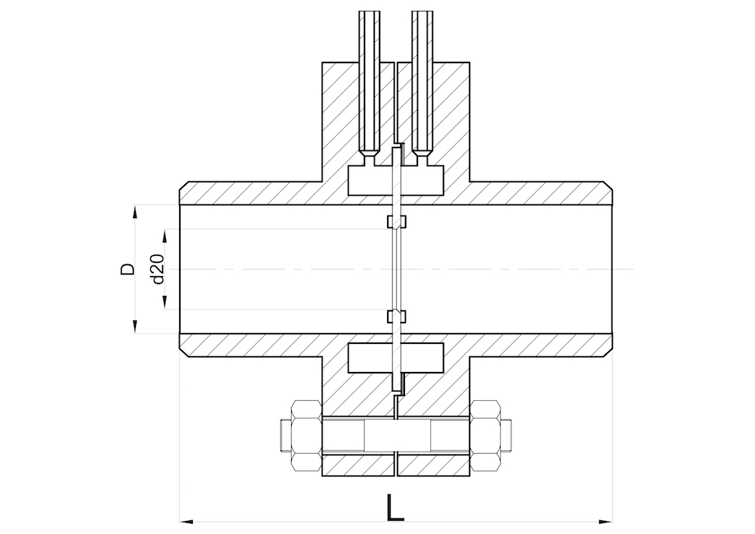 Діафрагма вимірювальна фланцева ДФК